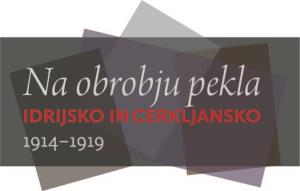 Logotip razstave »Na obrobju pekla: Idrijsko in Cerkljansko 1914–1919«.
